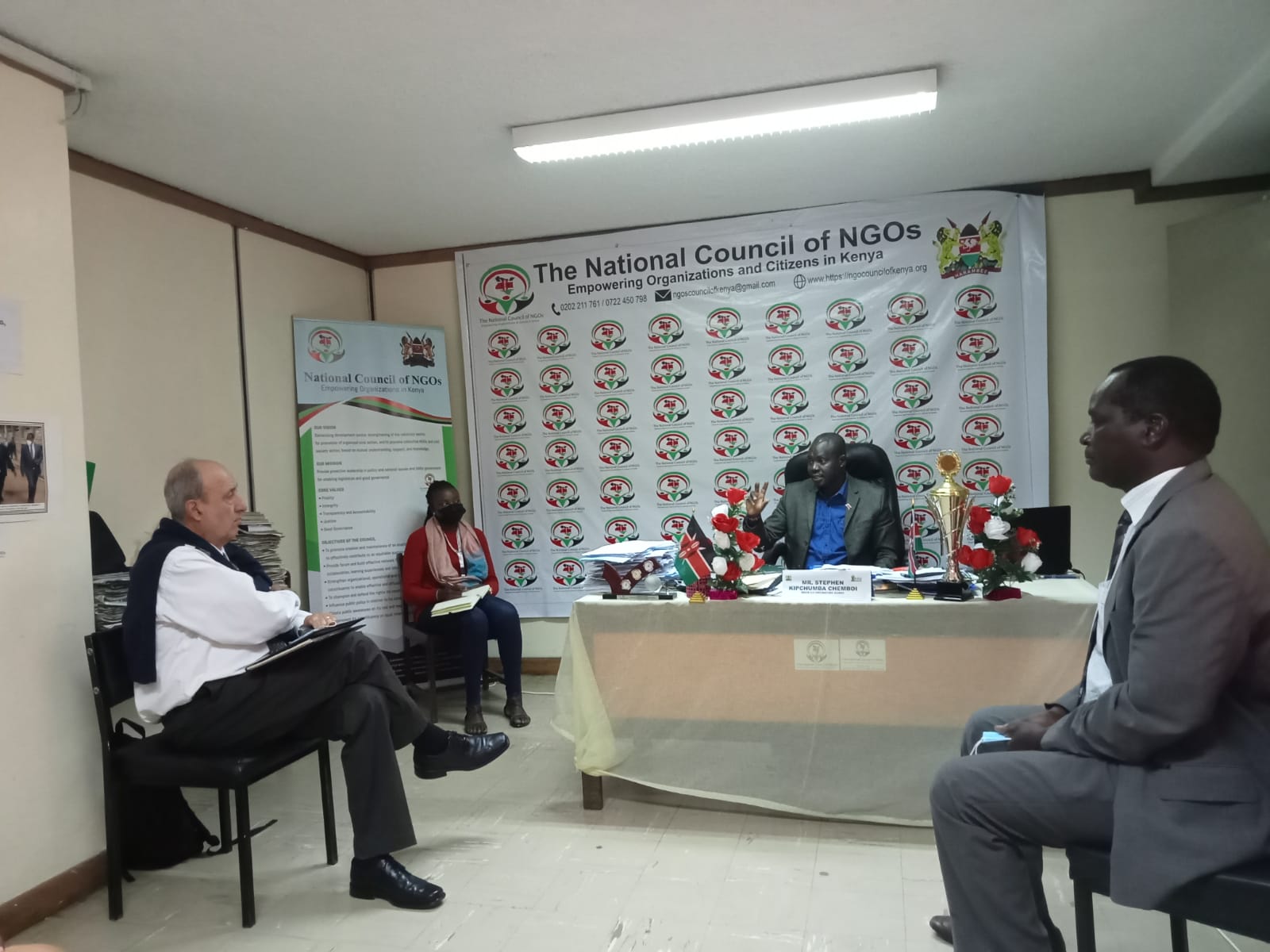 THE NGO COUNCIL OF KENYA  HOSTS MR. STASIE NICHOLAIDES, A CHURCH MINISTER FROM THE UNITED STATES OF AMERICA